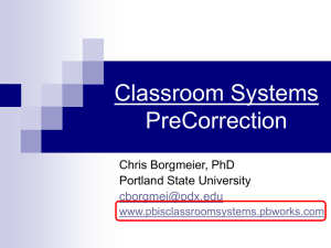 PreCorrection worksheet - pbisclassroomsystems
