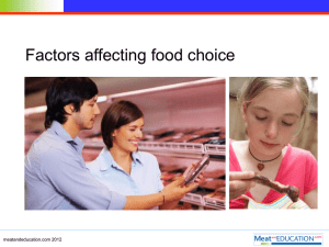 Factors affecting food choice IWB