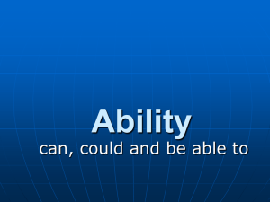 BE ABLE TO - English 4 All