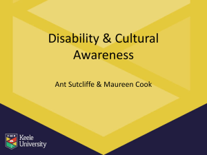 Disability and Cultural Awareness
