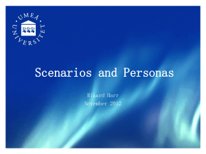 Scenario and personas 9/11