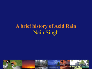 The History of Acid Rain Nain Singh