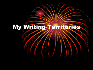 Your Writing Territories