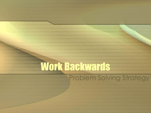 Work Backwards Strategy