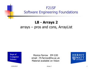 L08Arrays - Mathematical & Computer Sciences