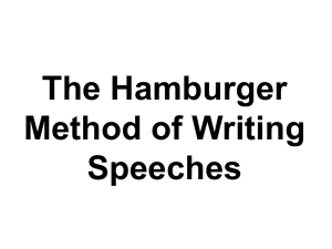The Hamburger Method of Writing Speeches