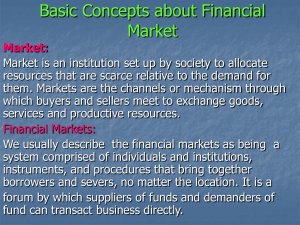 Basic Concepts about Financial Market
