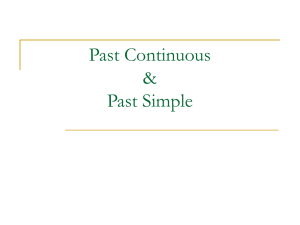 Past Continuous Tense Form, 1