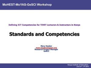 Standards and Competencies