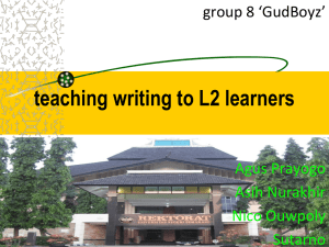 teaching writing to L2 learners