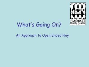 What`s going on? An open-ended approach to outdoor play