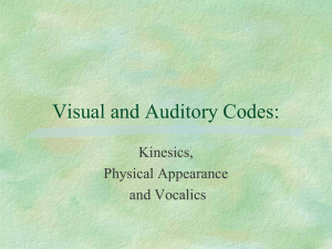 Visual and Auditory Codes: