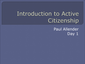 Introduction to Active Citizenship