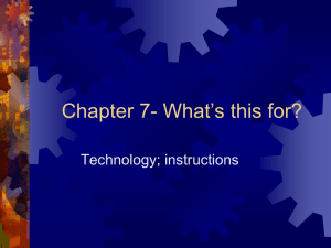 Chapter 7- What`s this for?