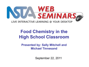 Teaching Chemistry Through Food Science