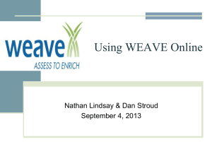WEAVE Workshop - University of Missouri
