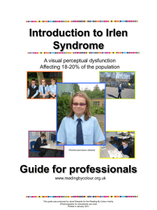 Introduction to Irlen Syndrome