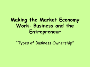 Making the Market Economy Work: Business and the Entrepreneur