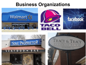 Business Organizations Power Point - Troup 6