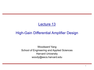 Lecture 10: Differential Amplifiers