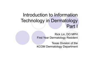 Introduction to Technology in Dermatology