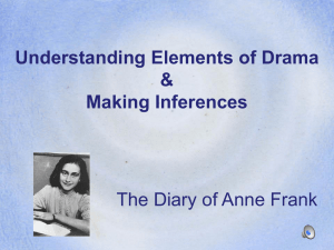 Elements of Drama, Making Inferences & The Diary of Anne Frank