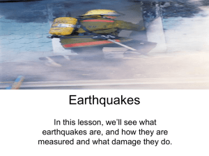 Earthquakes - West Monmouth School
