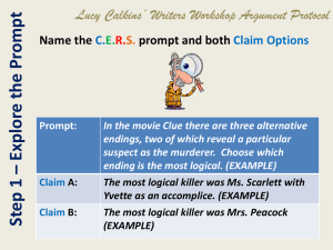 Lucy Calkins` Writers Workshop Argument Protocol