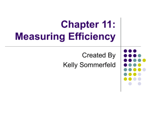Chapter 11: Measuring Efficiency