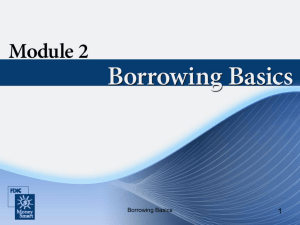 Borrowing Basics