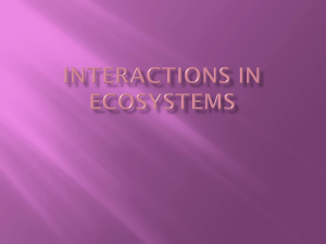 Lesson 5 Interations in Ecosystems