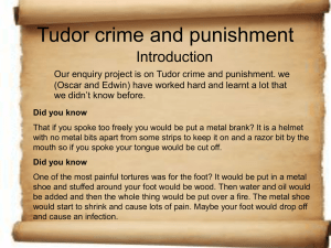 Tudor crime and punishment - Dulwich Hamlet Junior School
