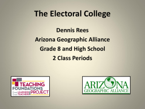 The Electoral College - Arizona Geographic Alliance