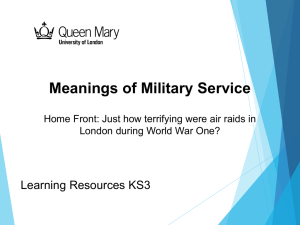 Home Front (Powerpoint) - Meanings of Military Service 1914