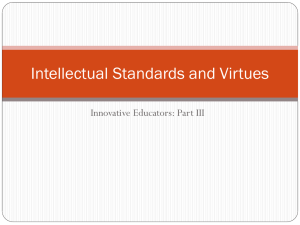 Intellectual Standards and Virtues