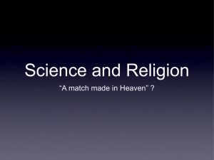 Sciemce and Religion