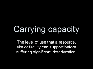 Carrying capacity ppt - Abingdon School Study Site