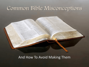 Common Bible Misconceptions