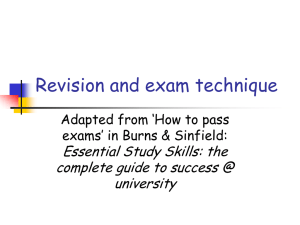 Revision and exam technique