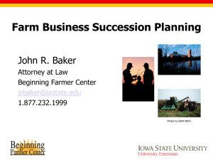 Farm Business Succession Planning