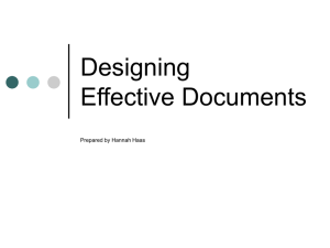 Document Design ( )