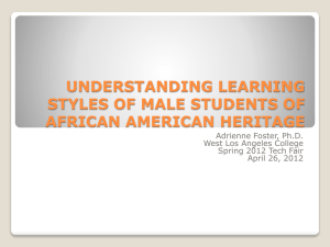 understanding african american males learning styles