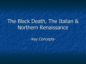 Black Death - Italian/Northern Renaissance Notes
