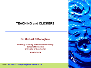 Teaching and Clickers