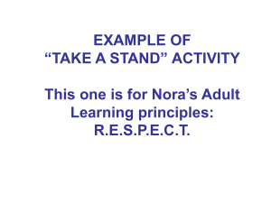 Take A Stand Example by Nora