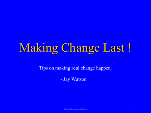 Making Change Last - This free lean site