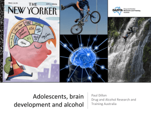 The Adolescent Brain And Alcohol - Drug and Alcohol Research and
