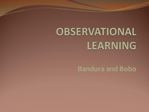 OBSERVATIONAL LEARNING