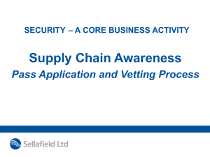 Security and the Supply Chain presentation