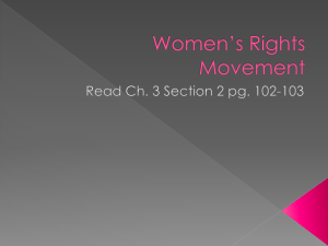 Women`s Rights Movement - Madison County Schools